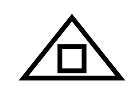 Adding 'z' to the paths to close them. a triangle and a rectangle