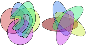 Venn 5 - with and without concavities